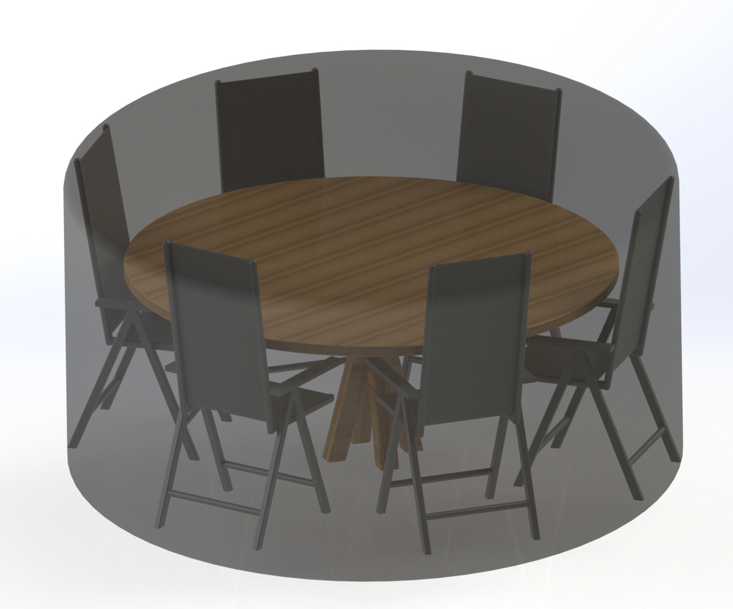 Jéto Sitzgruppe Rund Schutzhülle - Basic Line - 200cm - PE Gewebe