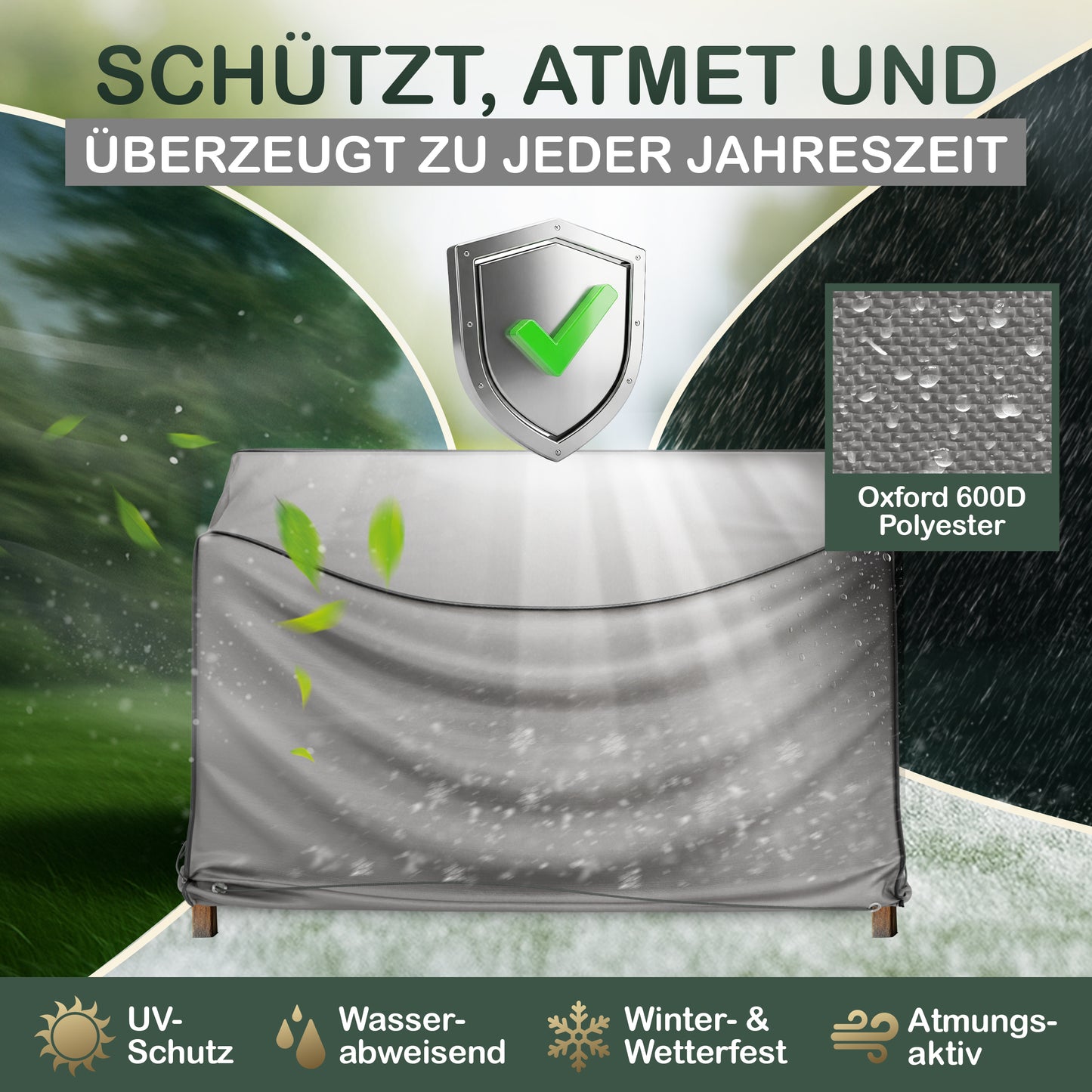 Jéto Gartenbank Schutzhülle - Premium Line - Oxford 600 D