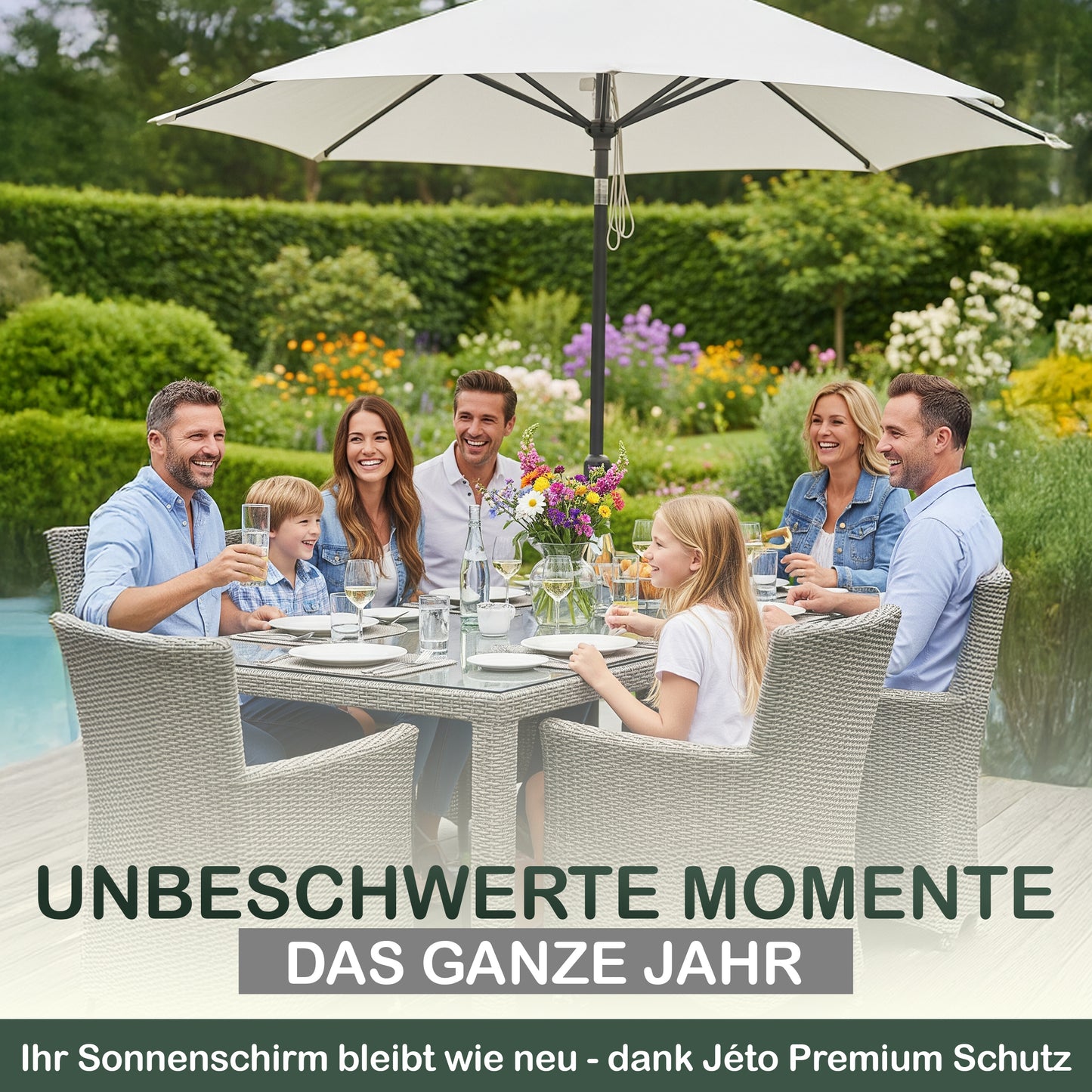Jéto Sonnenschirm Schutzhülle -Premium Line - für Ø 400 cm - Oxford 600D