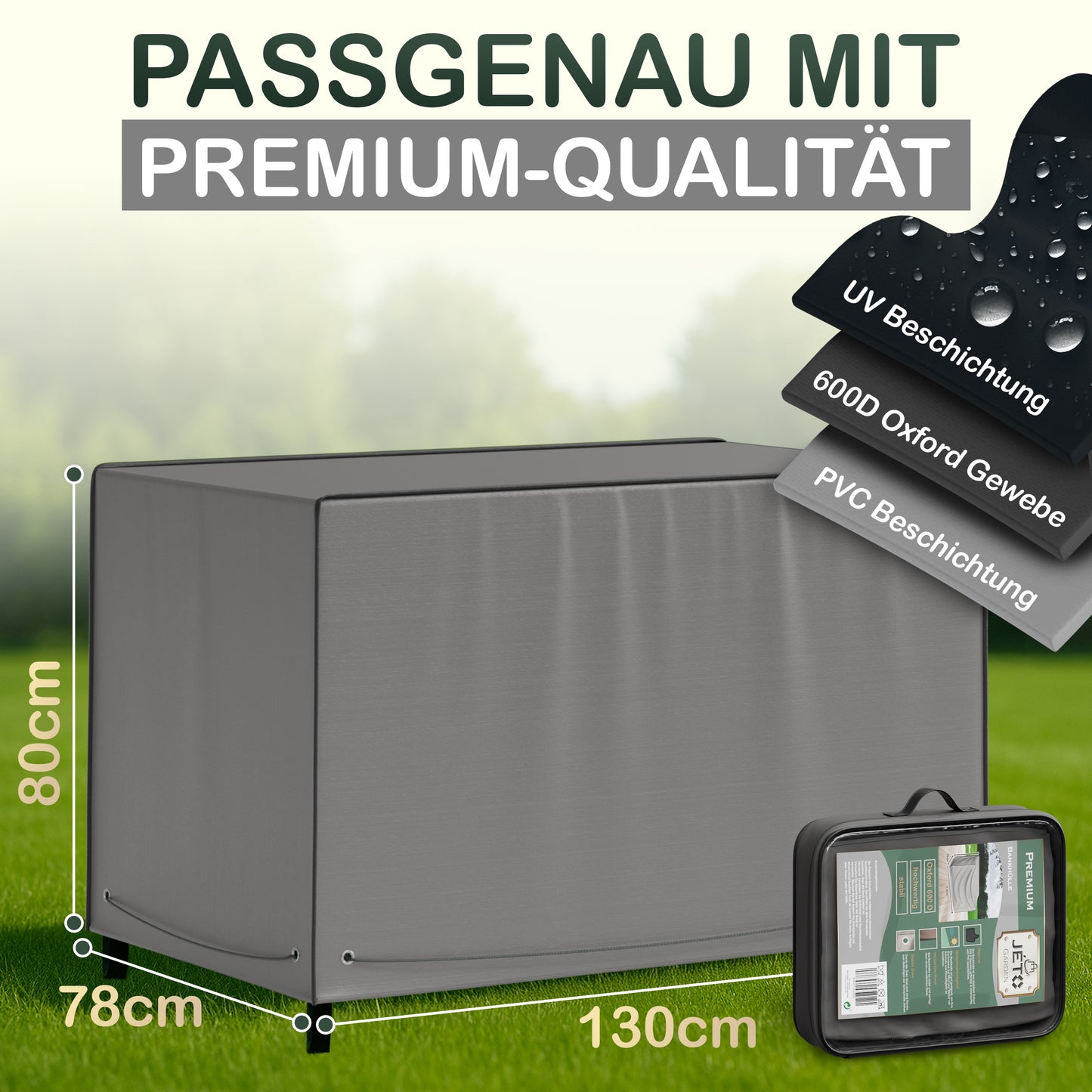 Jéto Gartenbank Schutzhülle - Premium Line - Oxford 600 D