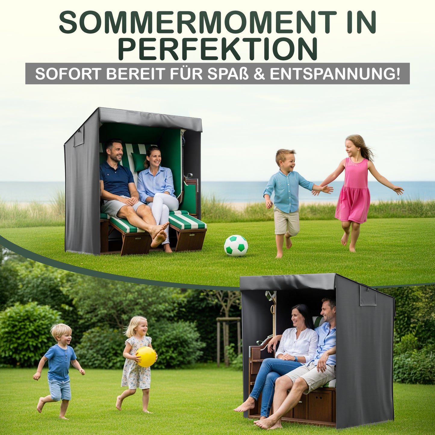 Jéto Strandkorb Schutzhülle Premium Line - Oxford 600D - für 120cm breit