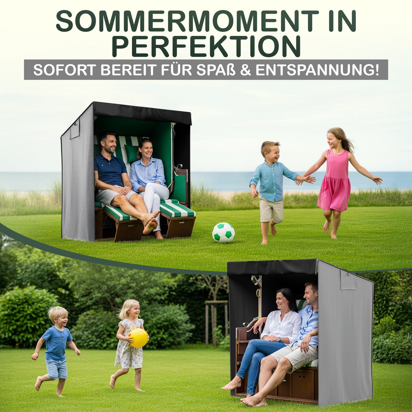 Jéto Strandkorb Schutzhülle Luxus Line - Oxford 600D - für 120cm breit