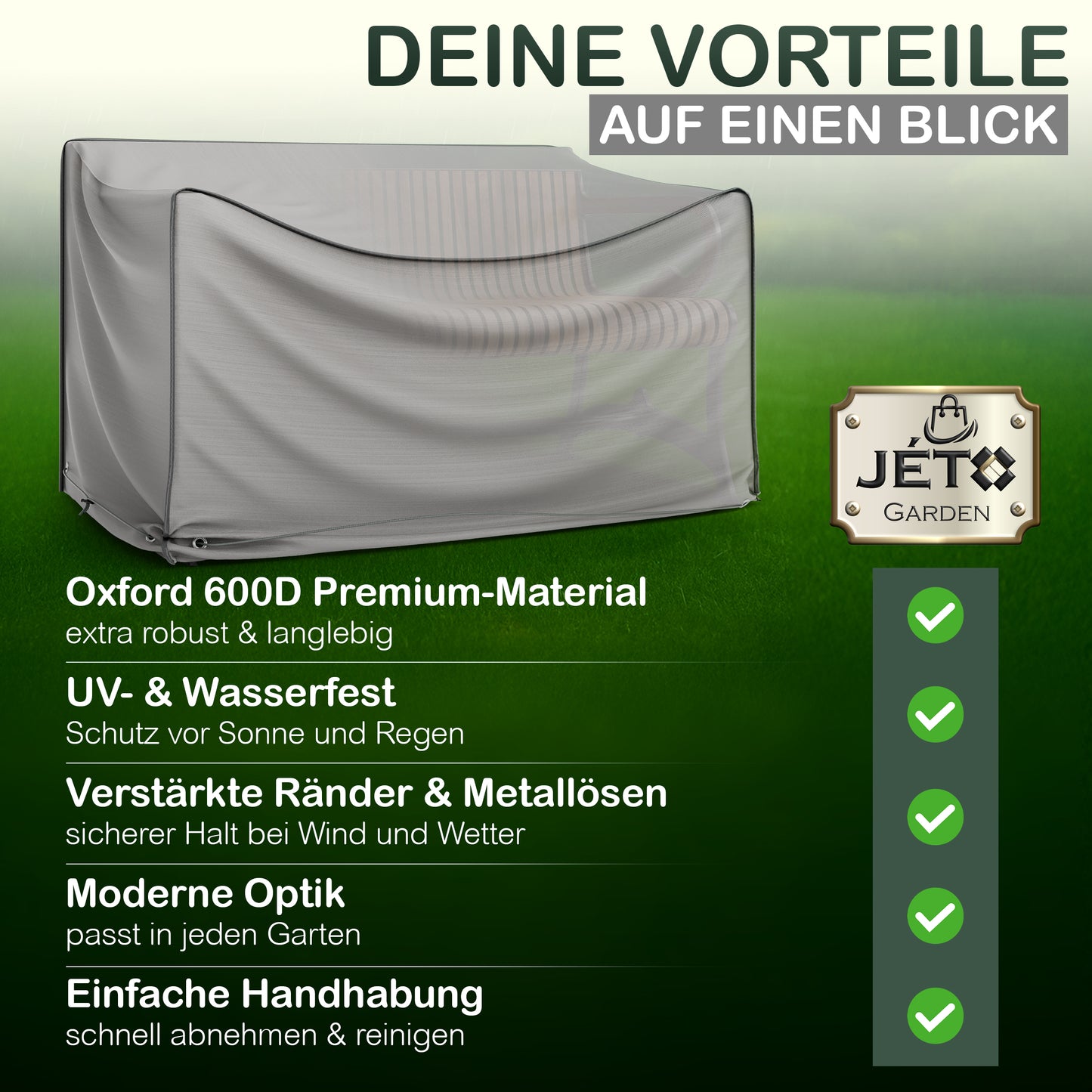 Jéto Gartenbank Schutzhülle - Premium Line - Oxford 600 D