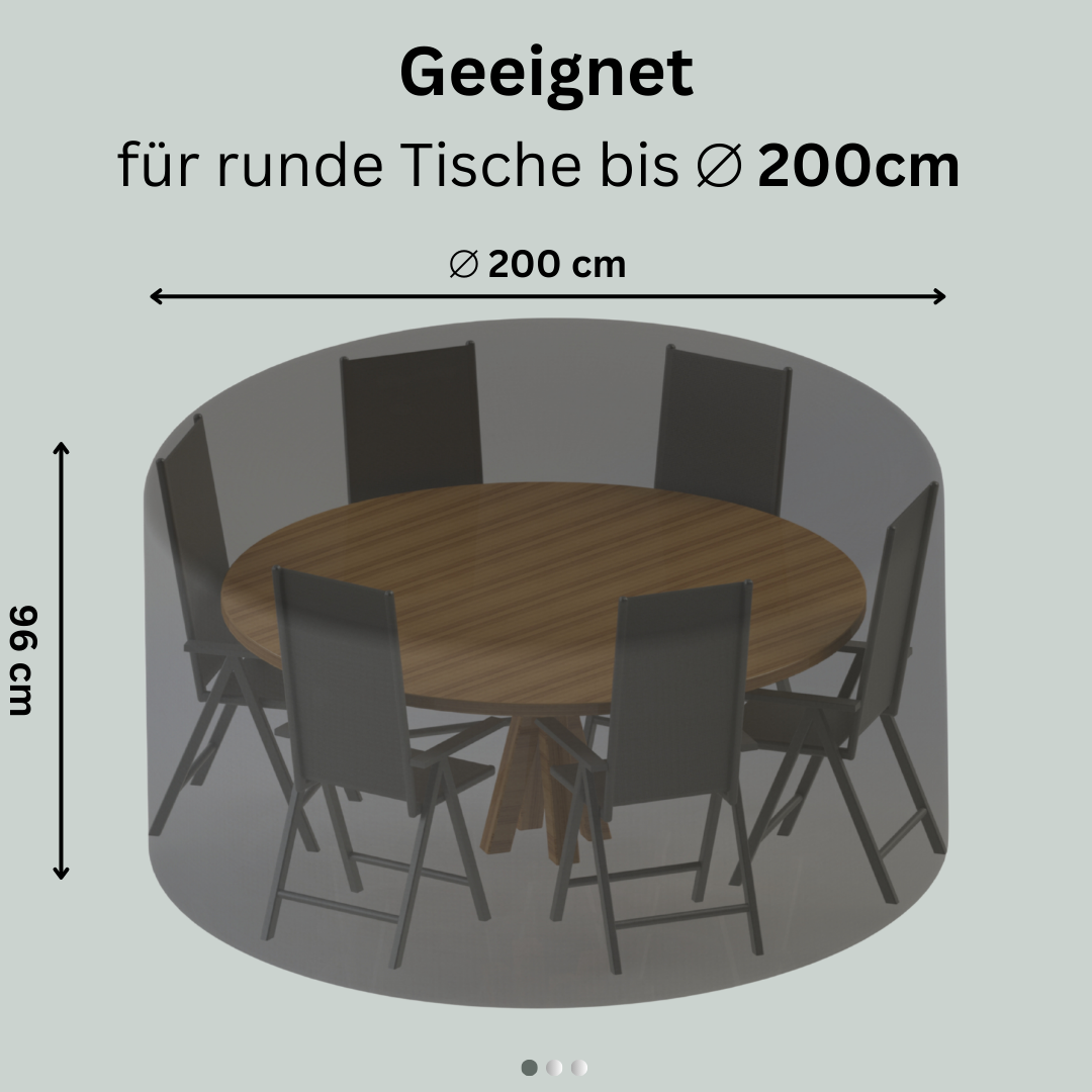 Jéto Sitzgruppe Rund Schutzhülle - Basic Line - 200cm - PE Gewebe