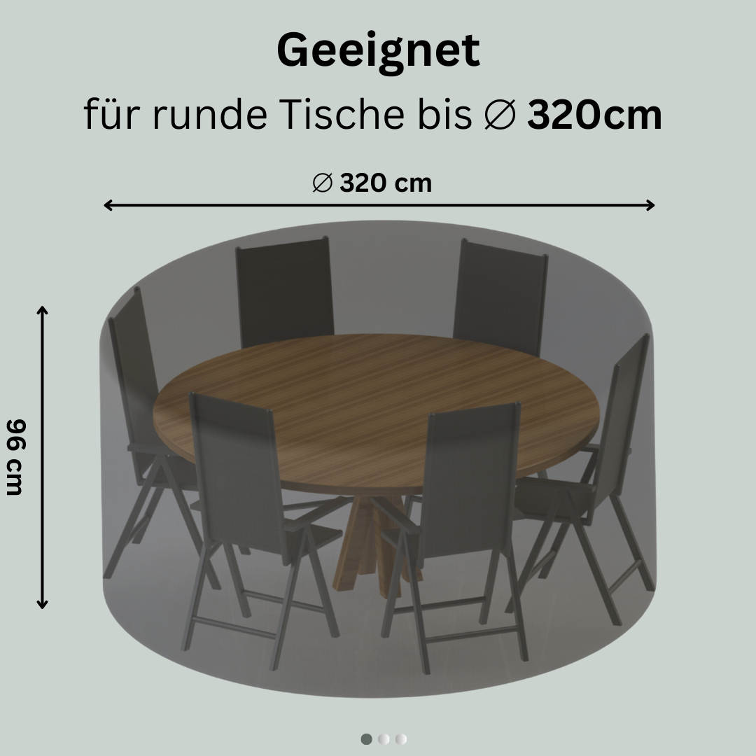 Jéto Sitzgruppe Rund Schutzhülle - Basic Line - 320cm - PE Gewebe