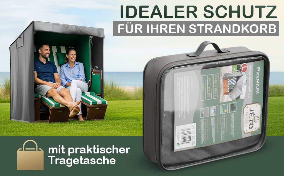 Jéto Strandkorb Schutzhülle Premium Line - Oxford 600D - für 120cm breit