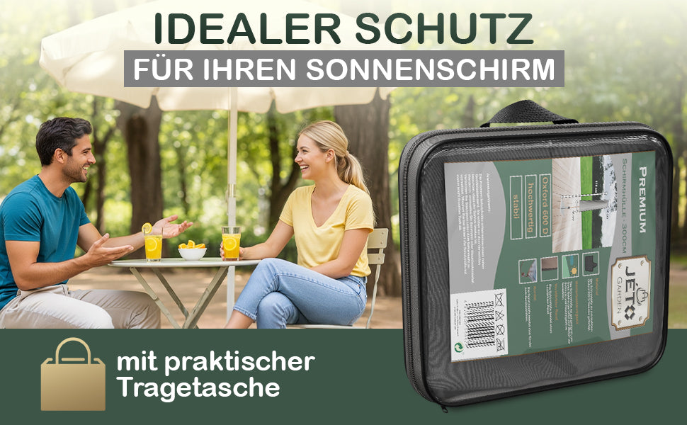 Jéto Sonnenschirm Schutzhülle -Premium Line - für Ø 400 cm - Oxford 600D